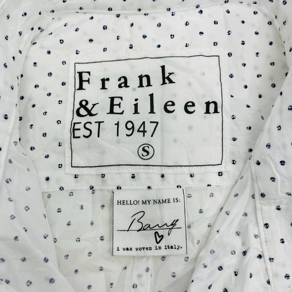 Frank & Eileen Barry White Printed Crinkle Shirt - Picture 10 of 12